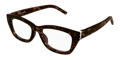 Saint Laurent Sl M153 Opt 002 Occhiali Da Vista Tartarugatishell Per Donna (solo Montatura) In Brown