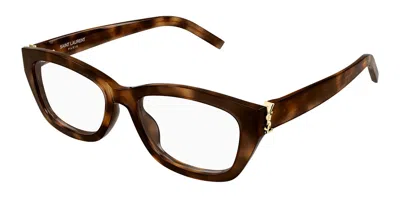 Saint Laurent Sl M153 Opt 003 Occhiali Da Vista Tartarugatishell Per Donna (solo Montatura) In Brown