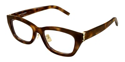 Saint Laurent Sl M153/j Opt Vestibilità Orientale 003 Occhiali Da Vista Tartarugatishell Per Donna (solo Montatura In Pattern