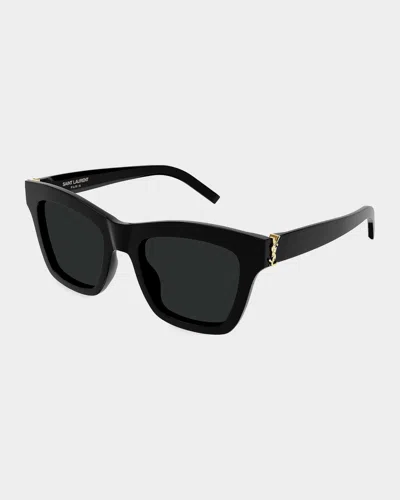 Saint Laurent Sl M156 Square Sunglasses In Black