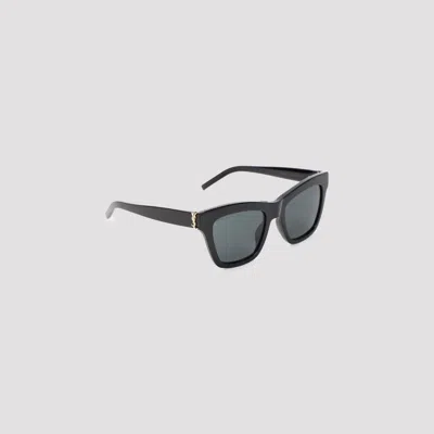 Saint Laurent Sl M156 Sunglasses With Squared Acetate Frames In Black