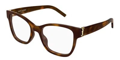 Saint Laurent Sl M158 003 Women's Glasses Tortoiseshell Size 52 - Free Lenses - Blue Light Block Available In Brown