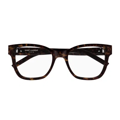 Saint Laurent Sl M158 Linea Monogram 008 Havana Glasses In Orange