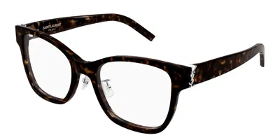 Saint Laurent Sl M158/f Asian Fit 002 Women's Glasses Tortoiseshell Size 54 - Free Lenses - Blue Light Block Avail In Brown