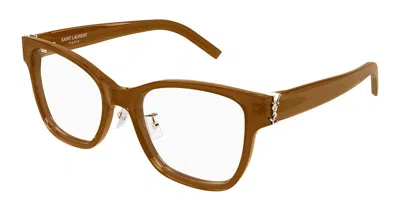 Saint Laurent Sl M158/f Asian Fit 005 Women's Glasses Brown Size 54 - Free Lenses - Blue Light Block Available