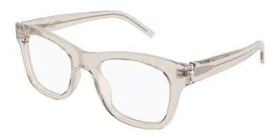 Saint Laurent Sl M159 004 Women's Glasses Brown Size 52 - Free Lenses - Blue Light Block Available In Gray