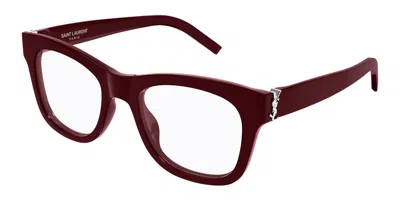 Saint Laurent Sl M159 006 Women's Glasses Burgundy Size 52 - Free Lenses - Blue Light Block Available In Red