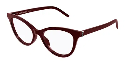 Saint Laurent Sl M164 005 Women's Glasses Burgundy Size 51 - Free Lenses - Blue Light Block Available