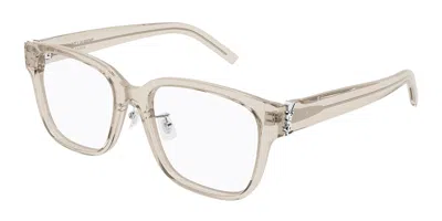 Saint Laurent Sl M165/f Asian Fit 004 Women's Glasses Brown Size 54 - Free Lenses - Blue Light Block Available In Neutral