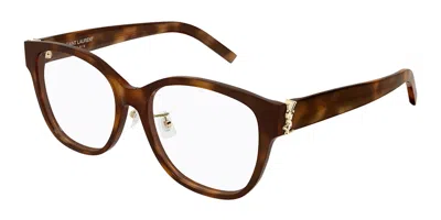 Saint Laurent Sl M168/f Asian Fit 003 Women's Glasses Tortoiseshell Size 55 - Free Lenses - Blue Light Block Avail In Multi