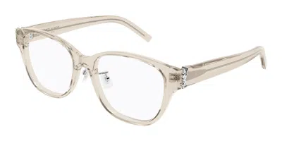 Saint Laurent Sl M169/f Asian Fit 004 Women's Glasses Brown Size 54 - Free Lenses - Blue Light Block Available In Neutral