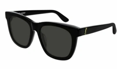 Pre-owned Saint Laurent Sl M24/k 005 Black Sunglasses