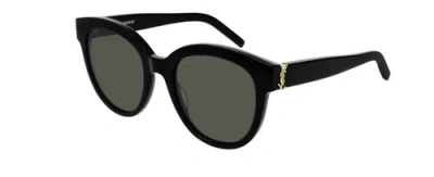 Pre-owned Saint Laurent Sl M29 003 Black Sunglasses In Gray