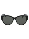 Saint Laurent Unisex Black M3 Oval-frame Sunglasses In Black