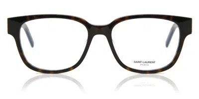 Saint Laurent Sl M33/f Asian Fit 004 Women's Glasses Tortoiseshell Size 54 - Free Lenses - Blue Light Block Availa In Brown