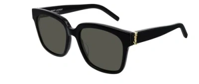 Pre-owned Saint Laurent Sl M40 003 Black Sunglasses In Gray
