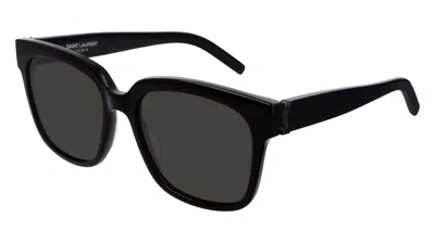 Pre-owned Saint Laurent Sl M40 Black/dark Grey (001) Sunglasses In Gray