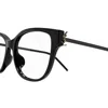 Saint Laurent Sl M48o_a/f001 Black Black Transpare In Black