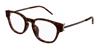 Saint Laurent Sl M48o_d/fn Asian Fit 003 Women's Glasses Tortoiseshell Size 51 - Free Lenses - Blue Light Block Av In Brown