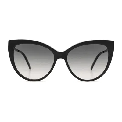 Saint Laurent Sl M48s_a Linea Monogram 002 Black Smoke Sunglasses