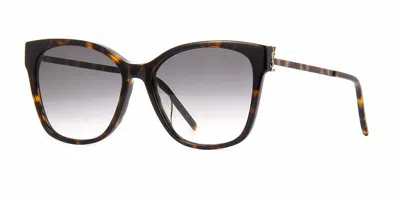 Pre-owned Saint Laurent Sl M48s/k 004 Havana Gold/gray Gradient Sunglasses