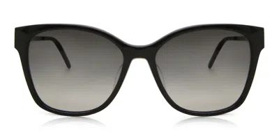 Saint Laurent Sl M48s/k Vestibilità Orientale 002 Occhiali Da Sole Neri Per Uomo In Black