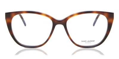 Saint Laurent Sl M72 004 Women's Glasses Tortoiseshell Size 54 - Free Lenses - Blue Light Block Available In Brown