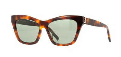 Pre-owned Saint Laurent Sl M79 Havana/green (002) Sunglasses