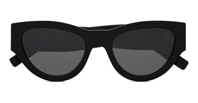 Saint Laurent Cassandre Cat-eye Sunglasses In Black
