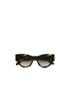 Saint Laurent Temple Cat-eye Sunglasses In Black