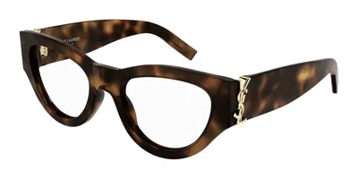 Saint Laurent Sl M94 Opt 002 Women's Glasses Tortoiseshell Size 53 - Free Lenses - Blue Light Block Available In Brown