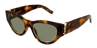 Saint Laurent Sl M94 Rim 001 Occhiali Da Sole Tartarugatishell Per Donna In Brown