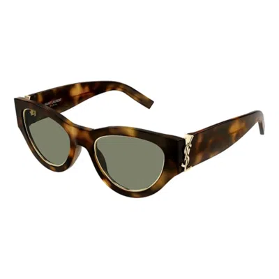 Saint Laurent Sl M94 Rim001 Havana Havana Green In Brown