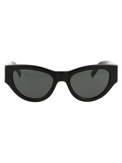 Saint Laurent Sl M94 Sunglasses In 001 Black Black Grey