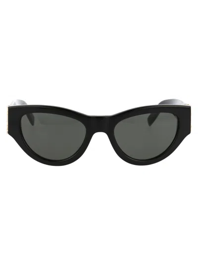 Saint Laurent Cassandre Cat-eye Sunglasses In Black