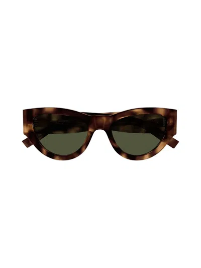 Saint Laurent Sl M94 Sunglasses In Brown