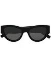 Saint Laurent Cassandre Cat-eye Sunglasses In Black
