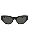 Saint Laurent Black-black-grey Acetate Sunglasses In Black