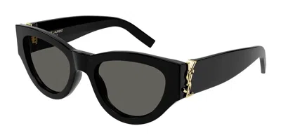 Saint Laurent Sl M94/f Asian Fit 001 Women's Sunglasses Black Size 53