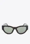 Saint Laurent Sl M94/f Cat-eye Sunglasses In Green