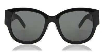 Saint Laurent Sl M95/k Vestibilità Orientale 001 Occhiali Da Sole Neri Per Donna In Black