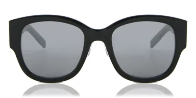 Saint Laurent Sl M95/k Vestibilità Orientale 002 Occhiali Da Sole Neri Per Donna In Black