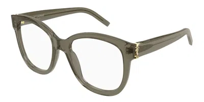 Saint Laurent Sl M97 010 Women's Glasses Brown Size 54 - Free Lenses - Blue Light Block Available In Green