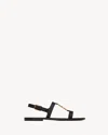 Saint Laurent Cassandre Leather Sandal In Black