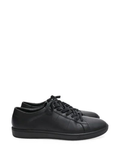 Pre-owned Saint Laurent Sl/01 Low-top Leather Sneakers In Black