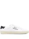 Saint Laurent Low-top Sneakers With Round Toe And Contrast Heel In White