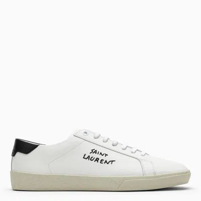 Saint Laurent Side Logo Trainers In White