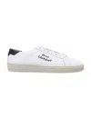 Saint Laurent Logo Print Low Top Sneakers In White