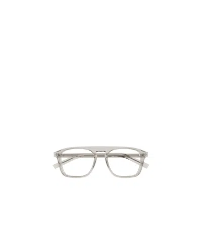 Saint Laurent Sl157 Round-frame Glasses In White
