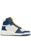 Saint Laurent Sl24 Medium Blue Leather Sneakers In Blue